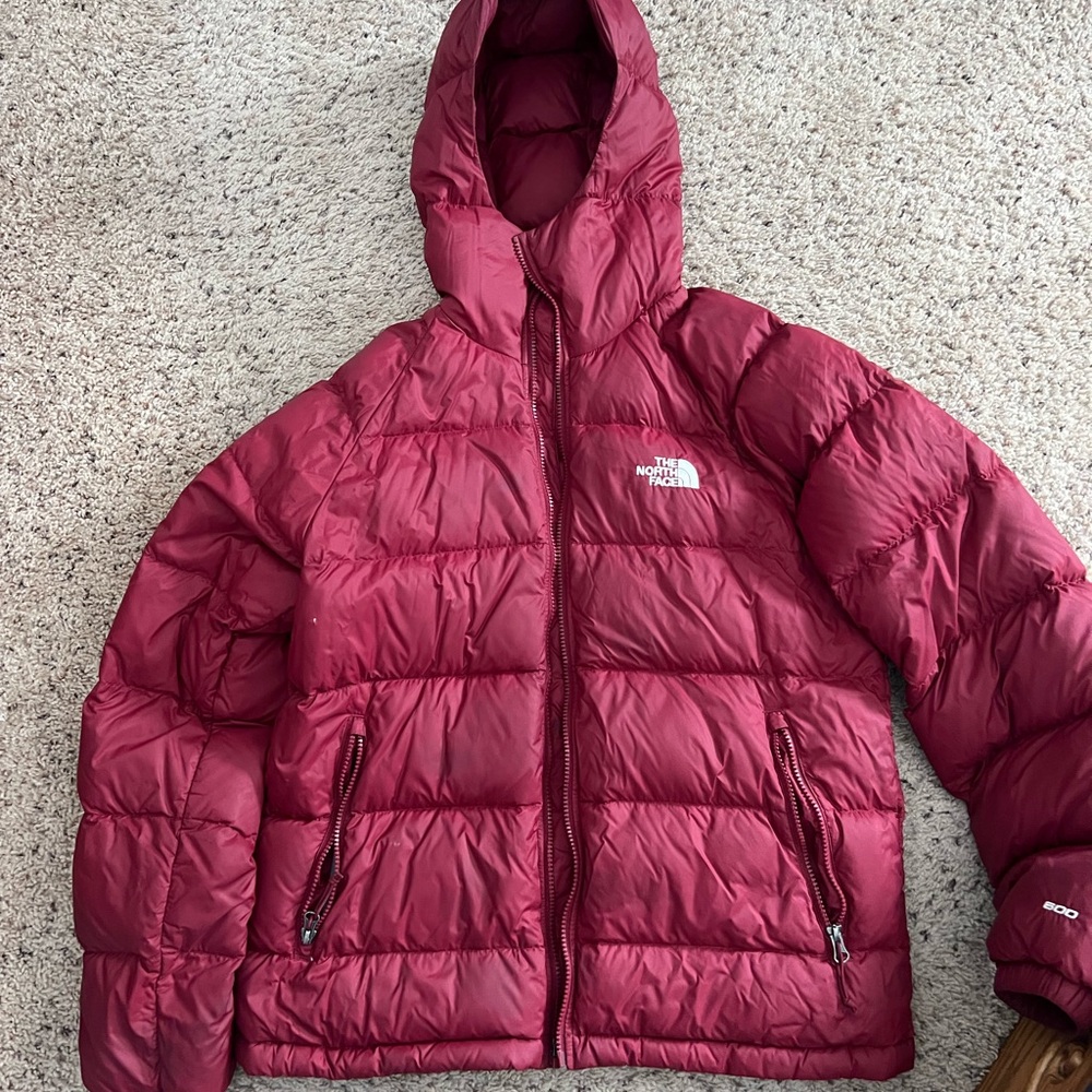 The North Face Burgundy Puffer Coat